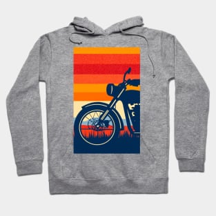 Motorcycle 1970’s Graphic Design Hoodie